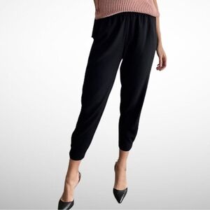 Aritzia Babaton Dexter black jogger pants slim fit tuxedo style Sz S